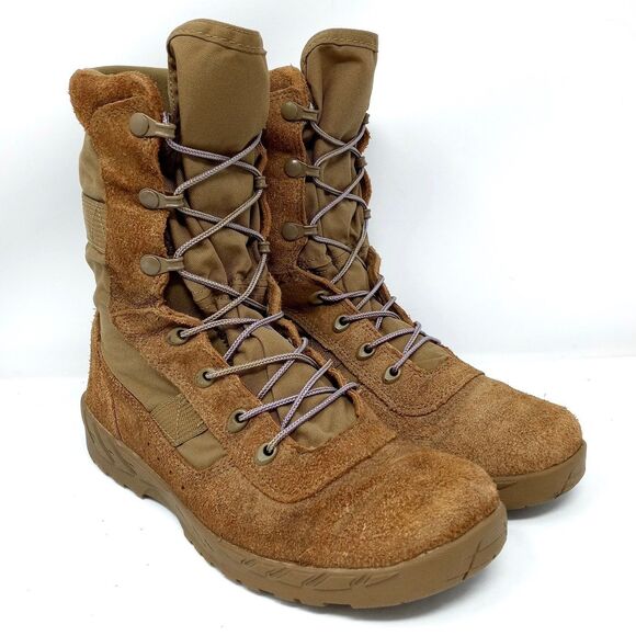 Rocky Mens 8" CXT Boots Sz 8.5 Coyote Brown Tan Military Tactical Combat Vibram - Picture 2 of 11